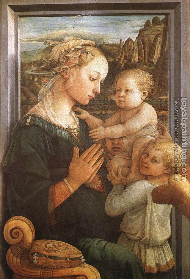 Fra Filippo Lippi : Madonna with the Child and two Angels